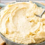 A bowl filled with almond cream.