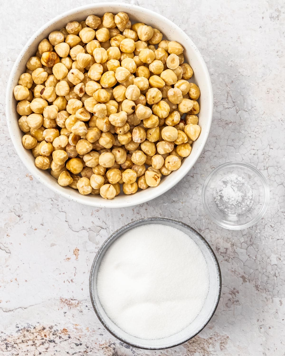 Ingredients for praline paste.